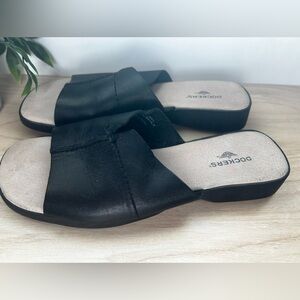 Dockers Women's Black Slide Sandals